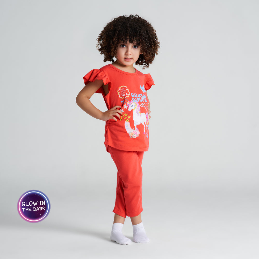 NEON Girls' short sleeve pajama
