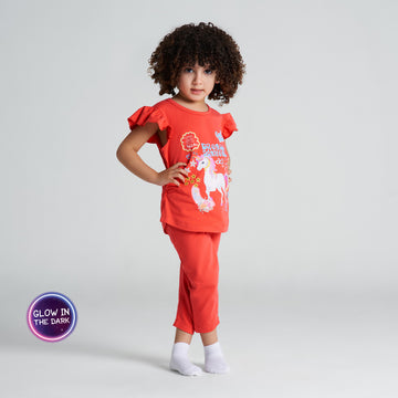 NEON Girls' short sleeve pajama