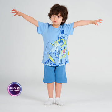 Boys long sleeve pajama Short Baby Blue