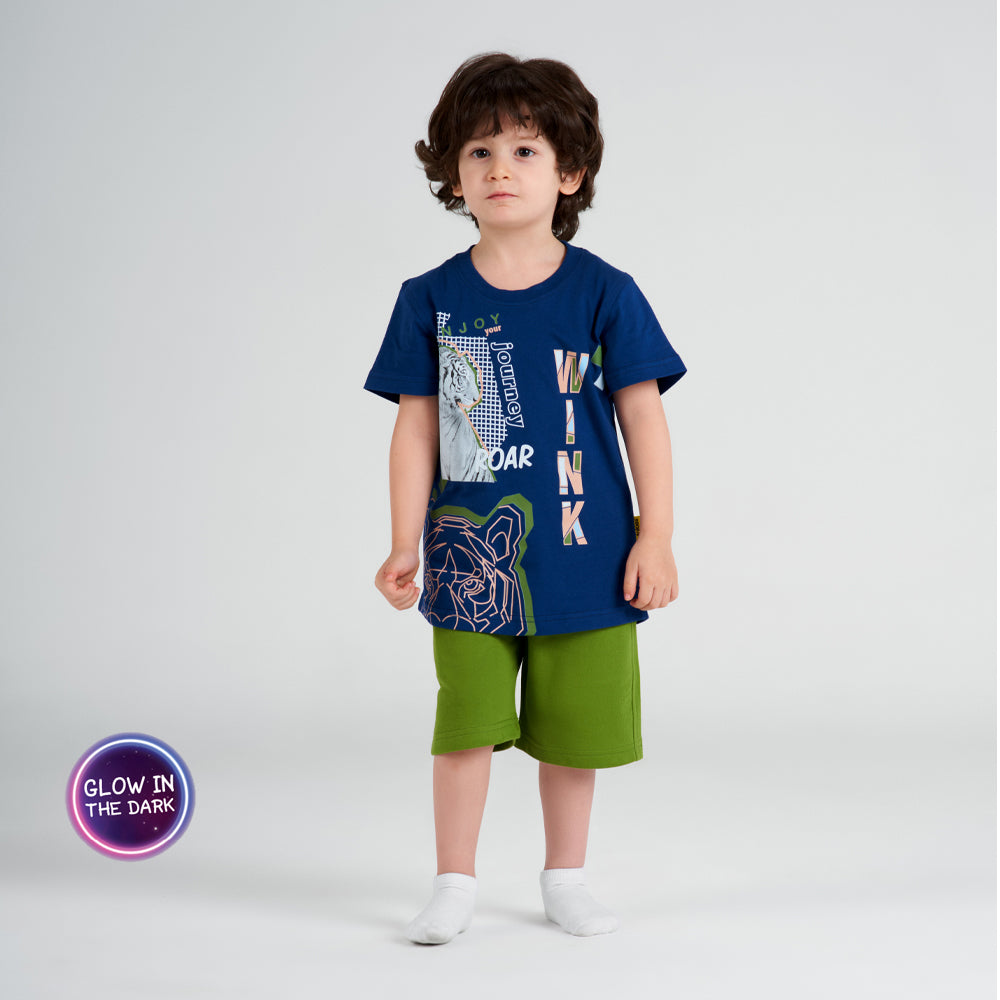 Boys long sleeve pajama navy
