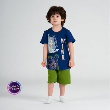 Boys long sleeve pajama navy