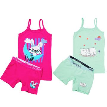 set girls neon top +short pack of 2