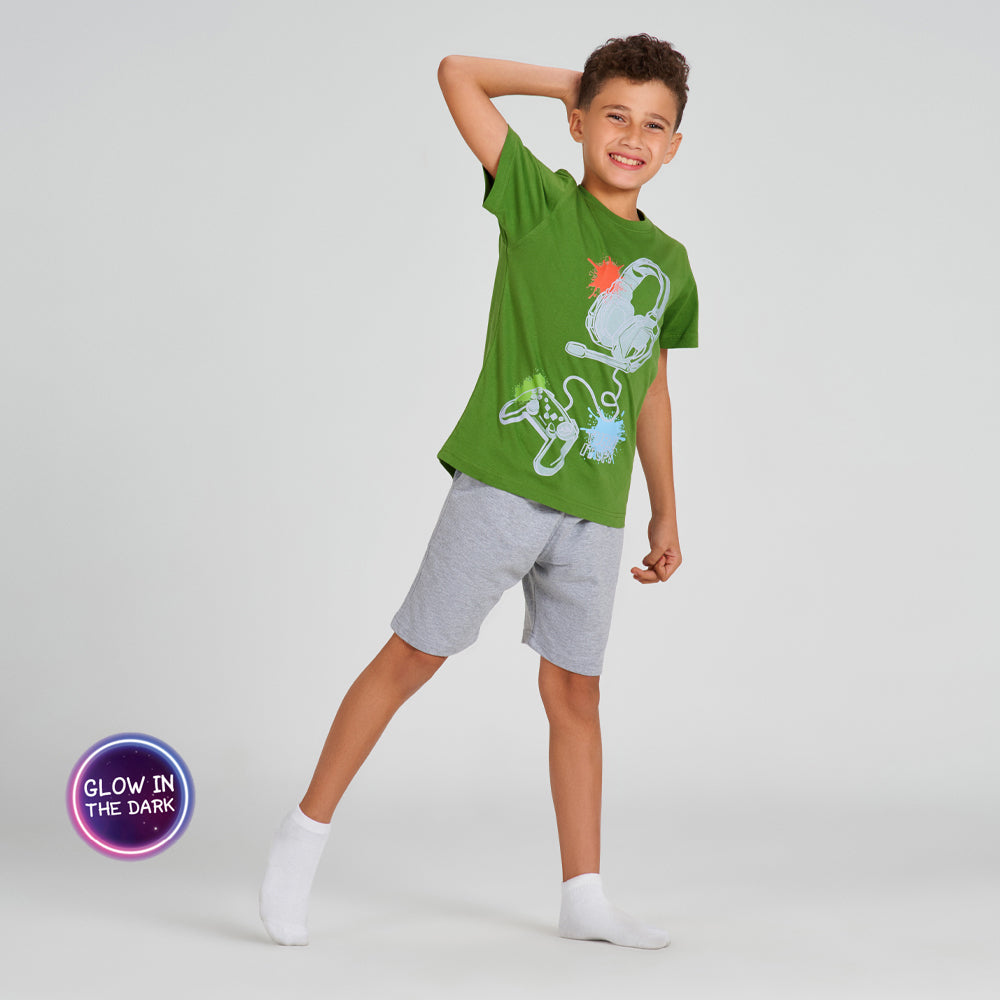 Boys long sleeve pajama green