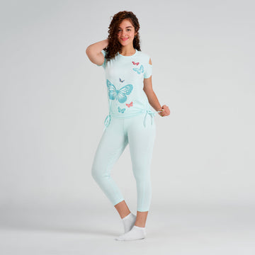 Girls long sleeve pajama light blue