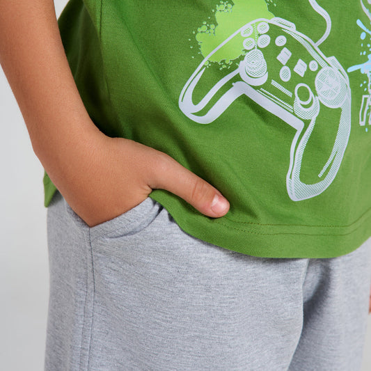 Boys long sleeve pajama green