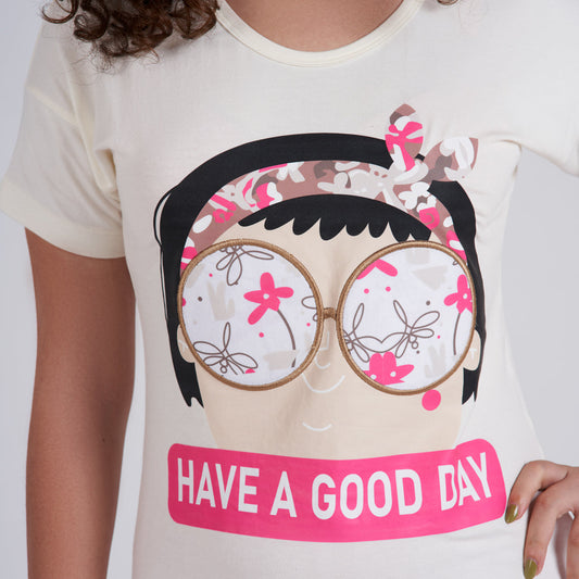 Girls long sleeve pajama off white