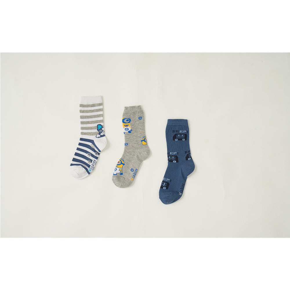 socks boys printed pack of 3.