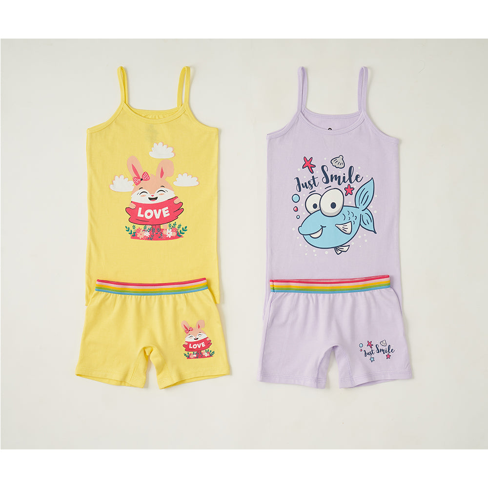 set girls top +short pack of 2
