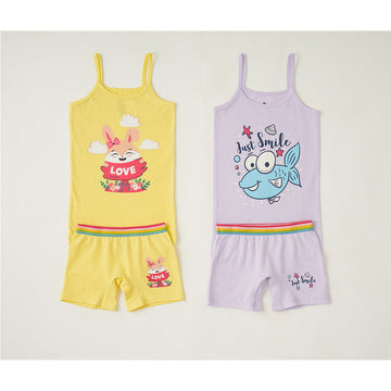 set girls top +short pack of 2