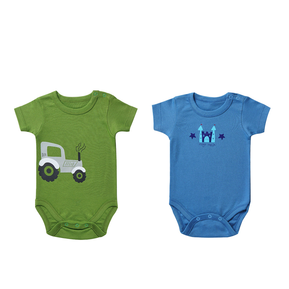 Half-Sleeves  bodysuit printed pack of 2